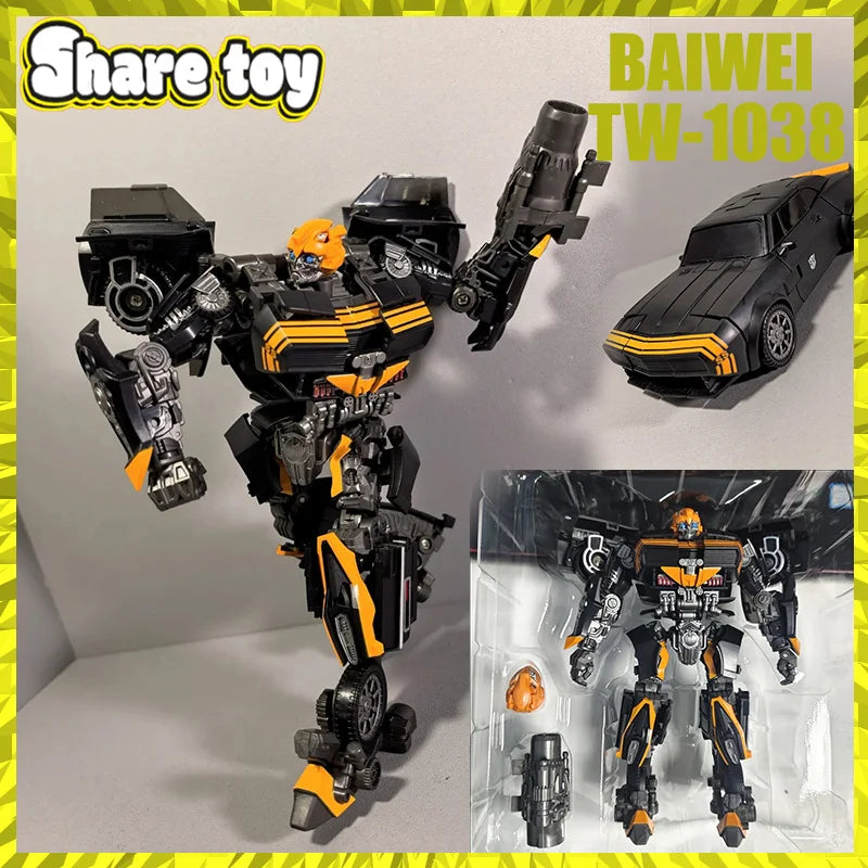 Figura Transformers Bumblebee Black Bee TW1038 — Edición Guerrero Negro y Naranja
