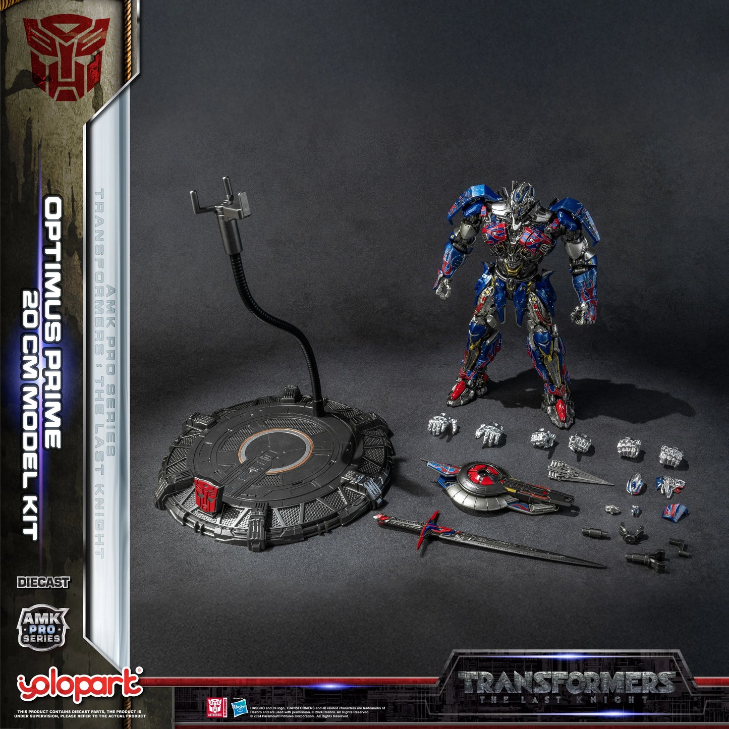 Maqueta Transformers Optimus Prime — Kit YOLOPARK The Last Knight Ensamblaje 20cm