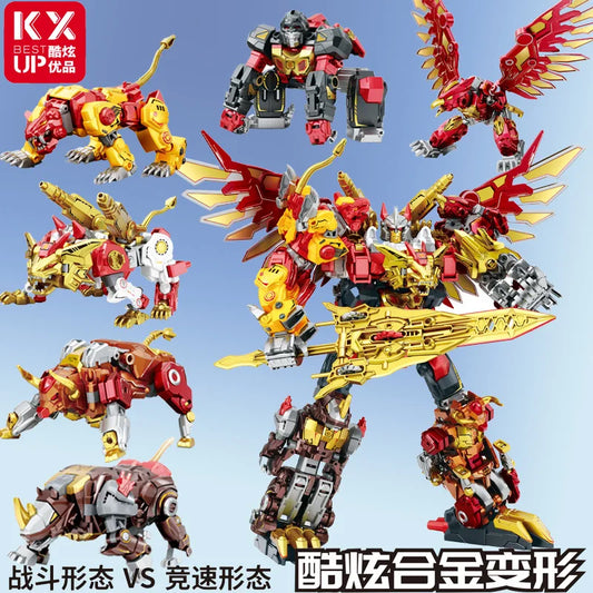 Figura Transformers Dinoking Phénix KX Oro — Doble Modo Combate y Velocidad Sin Caja