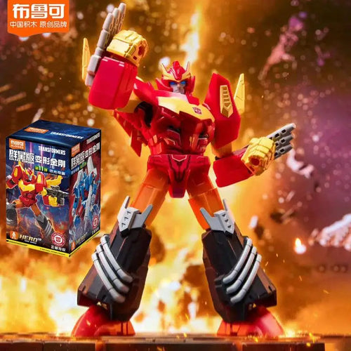 Figura Transformers Rodimus — Blokees Edición Llama Ardiente Autobot