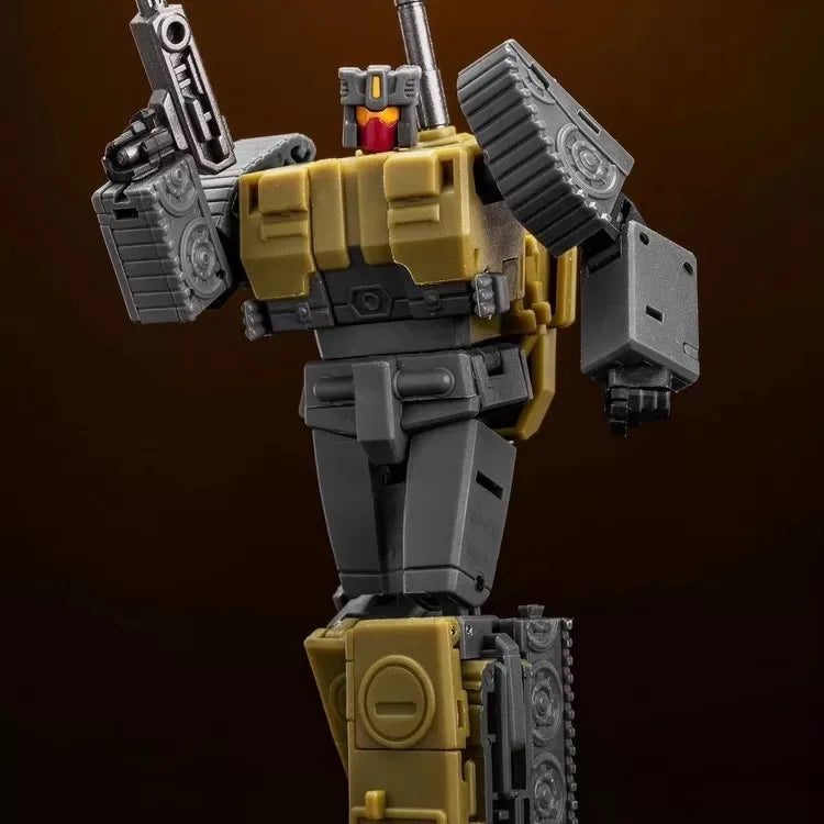 Figura Transformers Brawl MS-B51R — Tanque Artillero Pesado Caqui