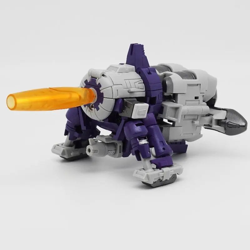 Figura Transformers Galvatron G1 Goleatron — Tamaño Pequeño Violeta Cañón Integrado