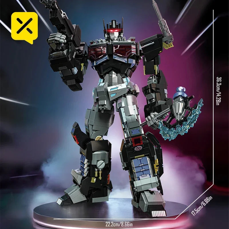 Ladrillos Transformers Nemesis Knight — Construcción Optimus Prime Oscuro 1886 Piezas