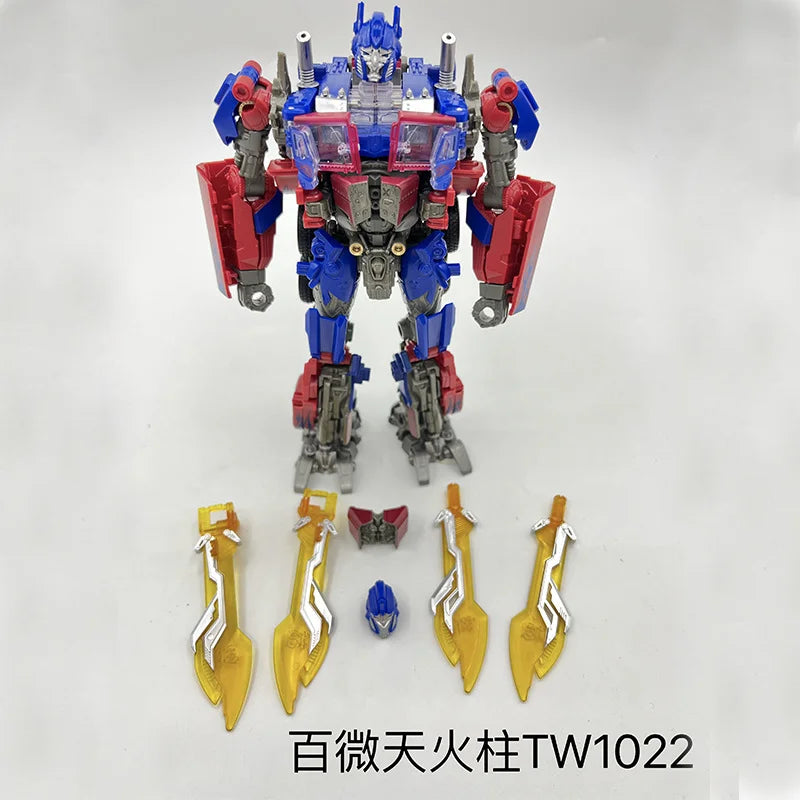 Figura Transformers Optimus Prime Llamas Turquesa — Camión Articulado TW1022