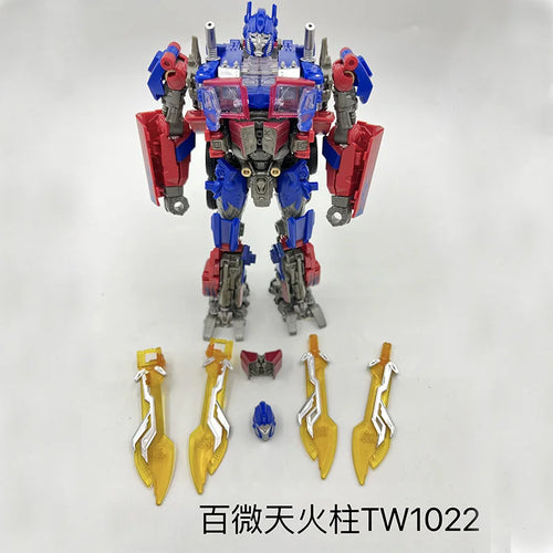 Figura Transformers Optimus Prime Llamas Turquesa — Camión Articulado TW1022