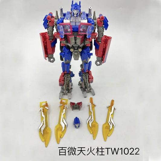 Figura Transformers Optimus Prime Llamas Turquesa — Camión Articulado TW1022