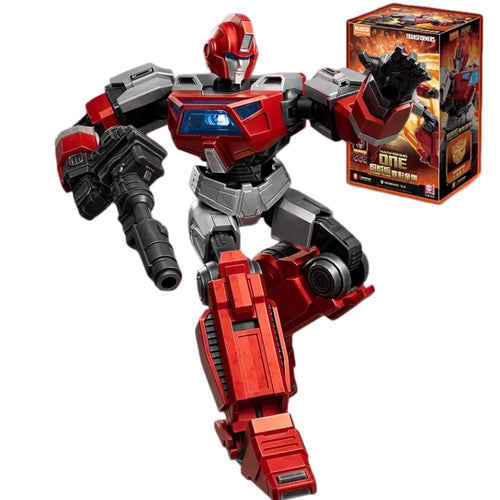 Figura Transformers Ironhide Origen UNO — Ladrillo Rojo y Gris Robot Articulado Caja