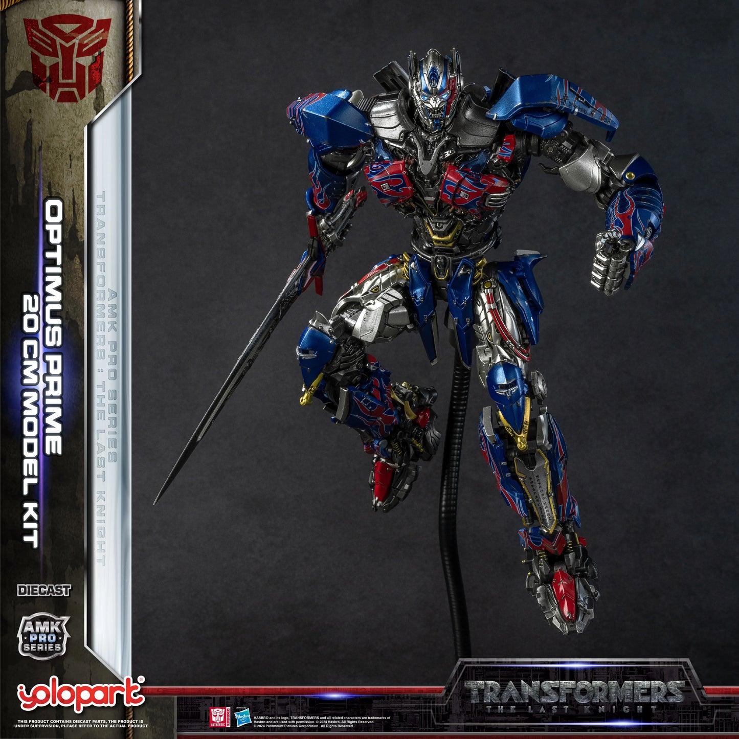 Maqueta Transformers Optimus Prime — Kit YOLOPARK The Last Knight Ensamblaje 20cm