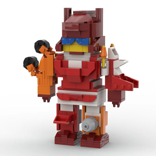 Figura Transformers Computron — Combinador Gigante Ladrillo Rojo y Naranja