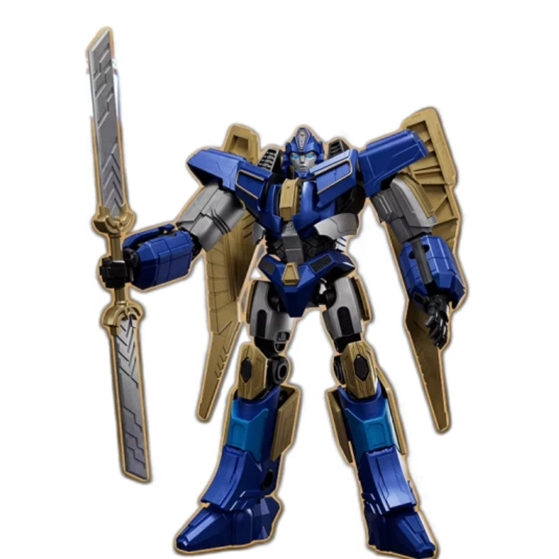 Figura Transformers Sentinel Prime Origen Blokees — Robot Azul y Dorado Articulación Móvil