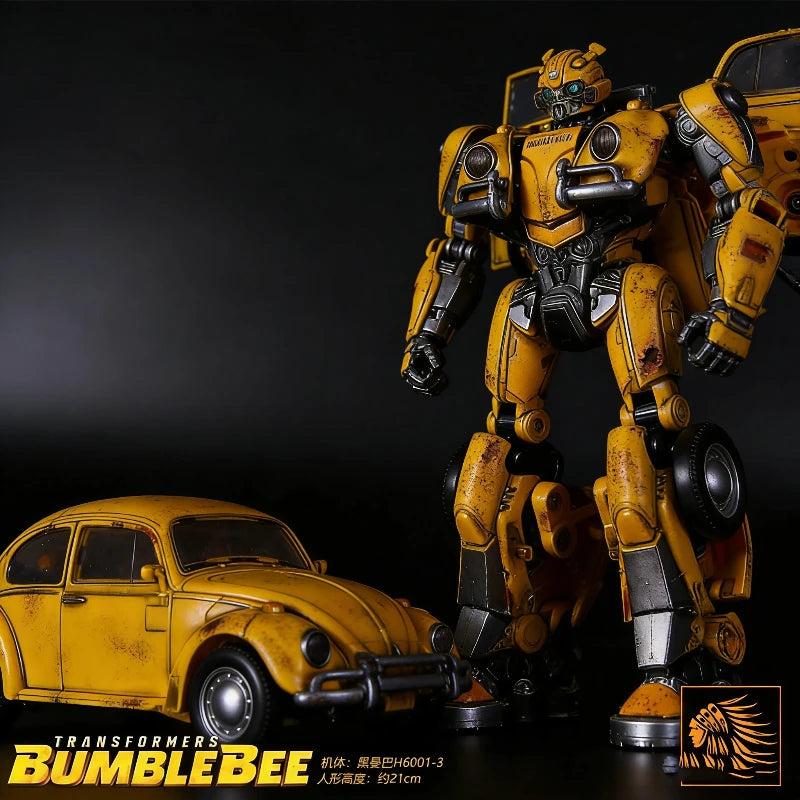 Figura Transformers Bumblebee de aleación de 21 cm — Versión Batalla Dañada