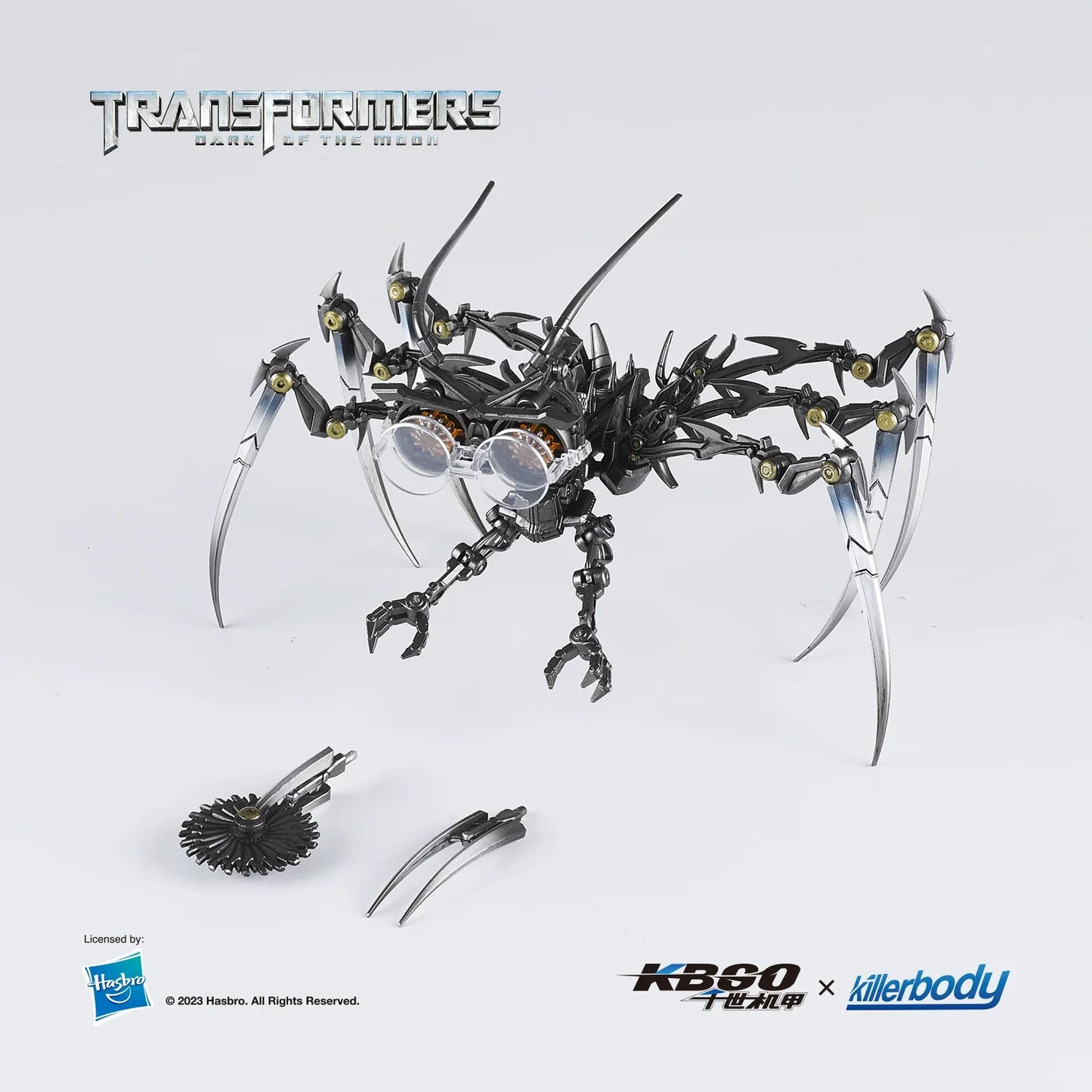 Figura Transformers Criatura Arácnida Cromada — Dark of the Moon Edición Prestigio