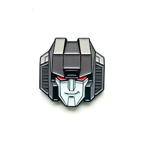 Insignia Transformers Decepticon Plateada — Broche con Cabeza Detallada para Mochila