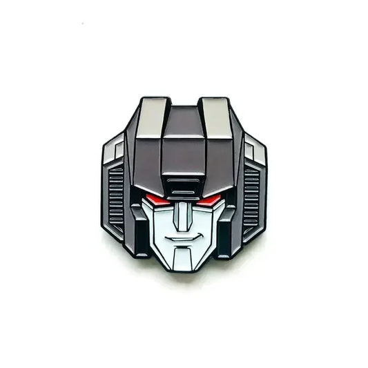 Insignia Transformers Decepticon Plateada — Broche con Cabeza Detallada para Mochila