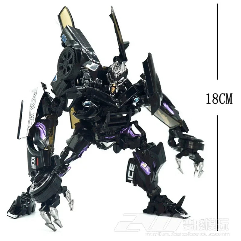 Figura Transformers Barricade LS02 — Coche de Policía Negro Modo Combate