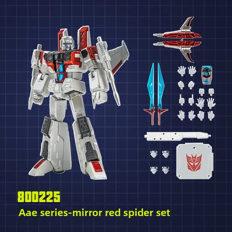 Figura Transformers Starscream Espejo AAE — Universo Shattered Glass Blanco