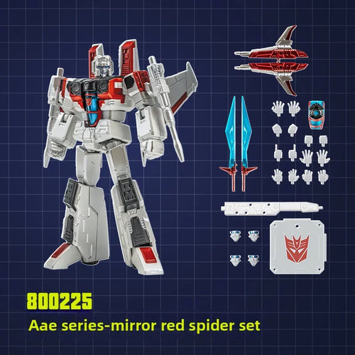 Figura Transformers Starscream Espejo AAE — Universo Shattered Glass Blanco