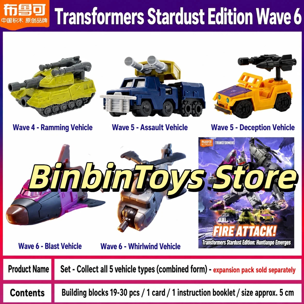 Figura Transformers Bruticus Blokees — Blind Box Combinador Miniatura Cinco Piezas
