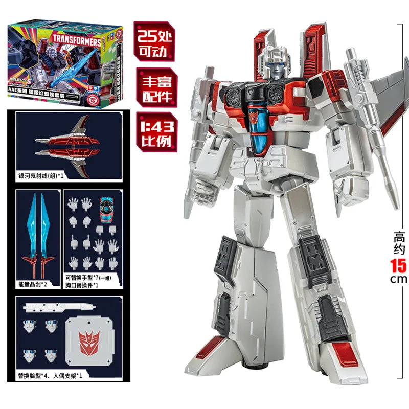 Figura Transformers Starscream Shattered Glass — Robot articulado 16cm