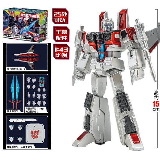Figura Transformers Starscream Shattered Glass — Robot articulado 16cm