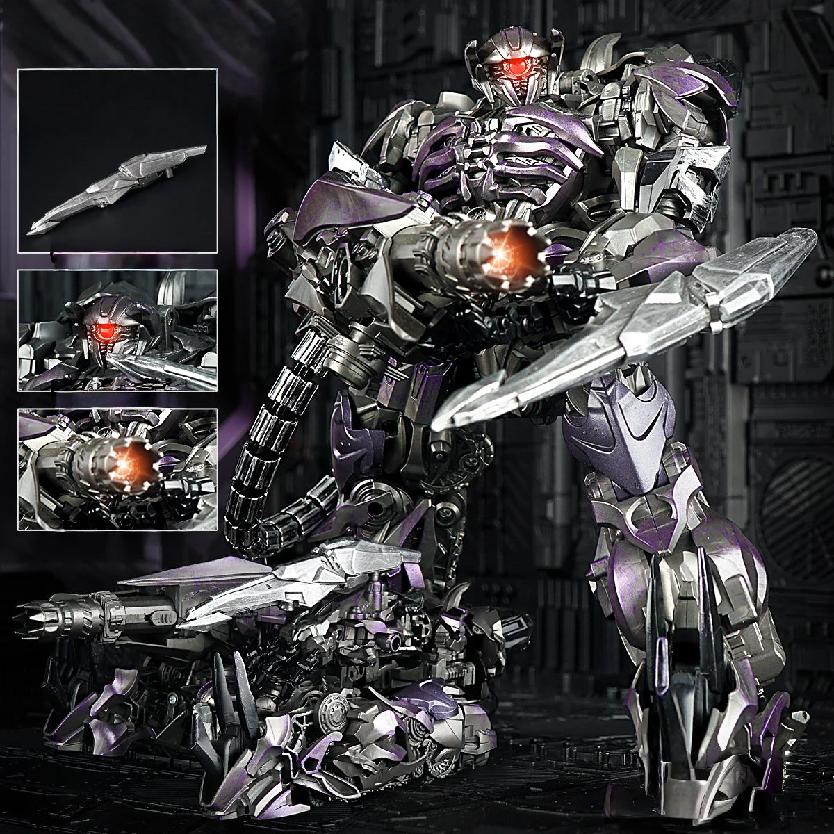 Figura Transformers Shockwave Shockblast — Estilo Robot de Cine Ojo LED Rojo