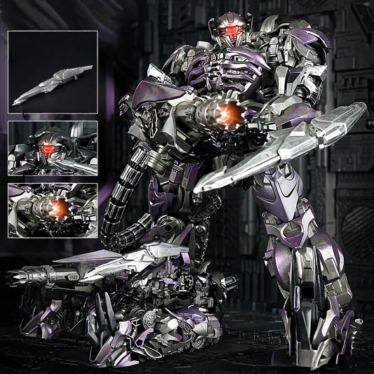 Figura Transformers Shockwave Shockblast — Estilo Robot de Cine Ojo LED Rojo