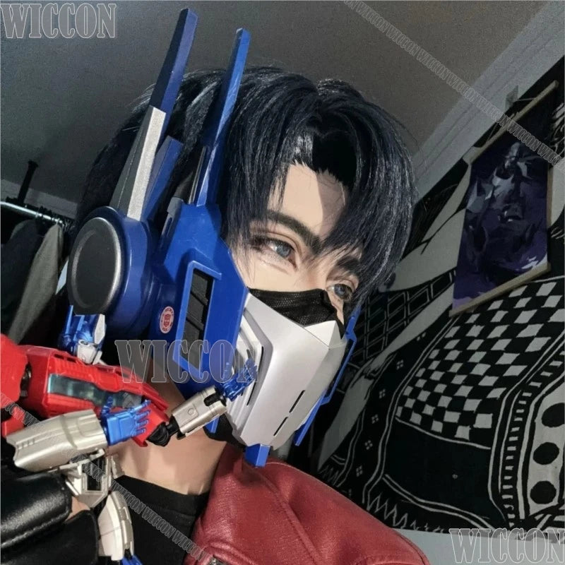 Máscara Transformers Robot Cosplay — Casco Mecánico Ajustable Convención
