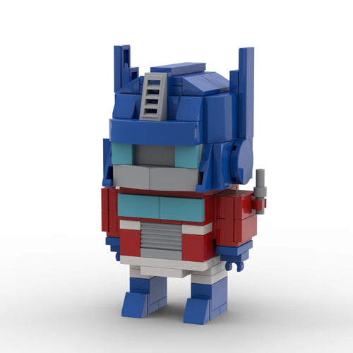 Figura Transformers Optimus Prime 2.0 Brick — Silueta Azul y Roja Compacta