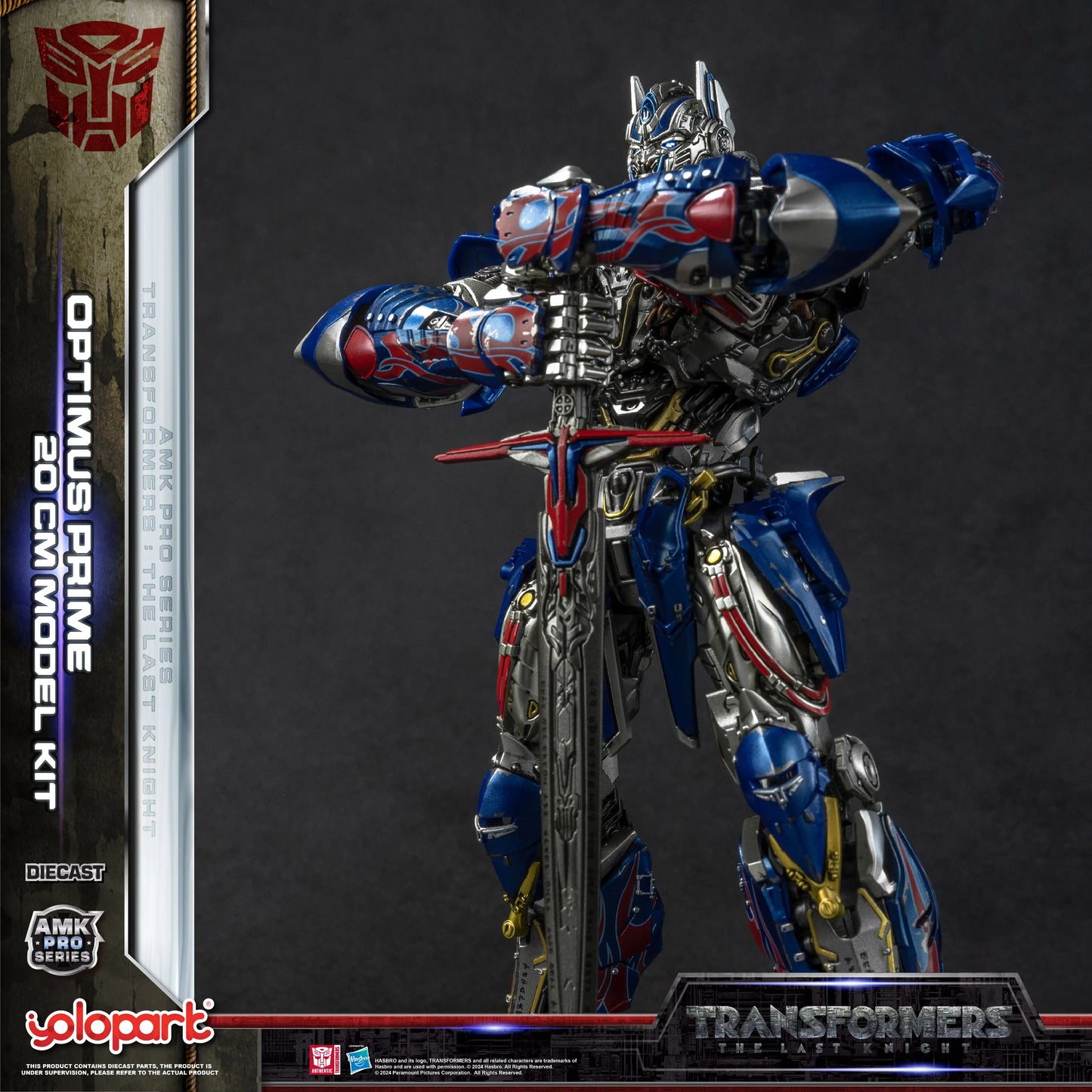 Maqueta Transformers Optimus Prime — Kit YOLOPARK The Last Knight Ensamblaje 20cm