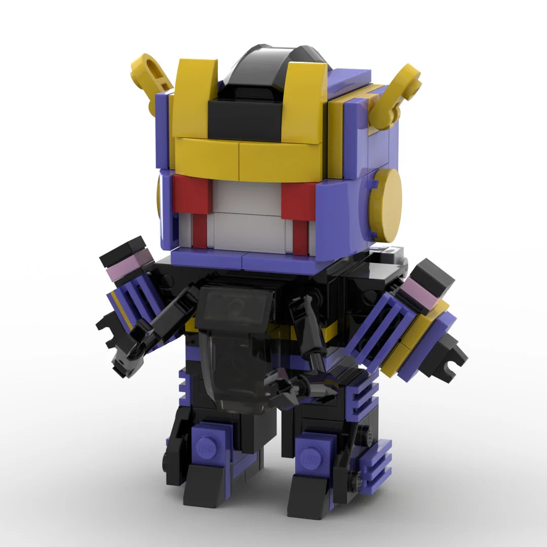 Figura Transformers Helex Versión IDW — Ladrillo Violeta y Amarillo Verdugo Decepticon
