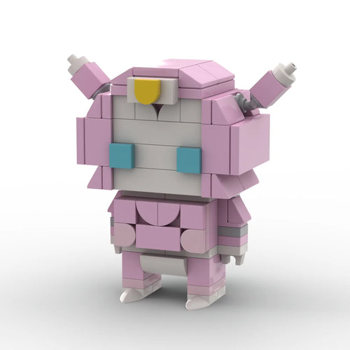 Figura Transformers Elita Chibi Orejas Redondas — Rosa Ladrillo Claro Miniatura