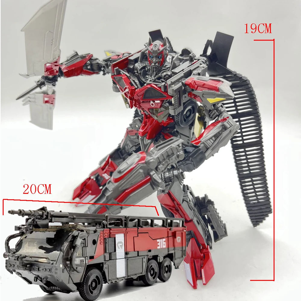 Figura Transformers Sentinel Prime — Camión de Bomberos de Aleación