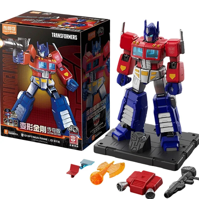 Figura Transformers Optimus Prime Blitzwing Clásico — Ladrillo Rojo y Azul Comandante Articulado