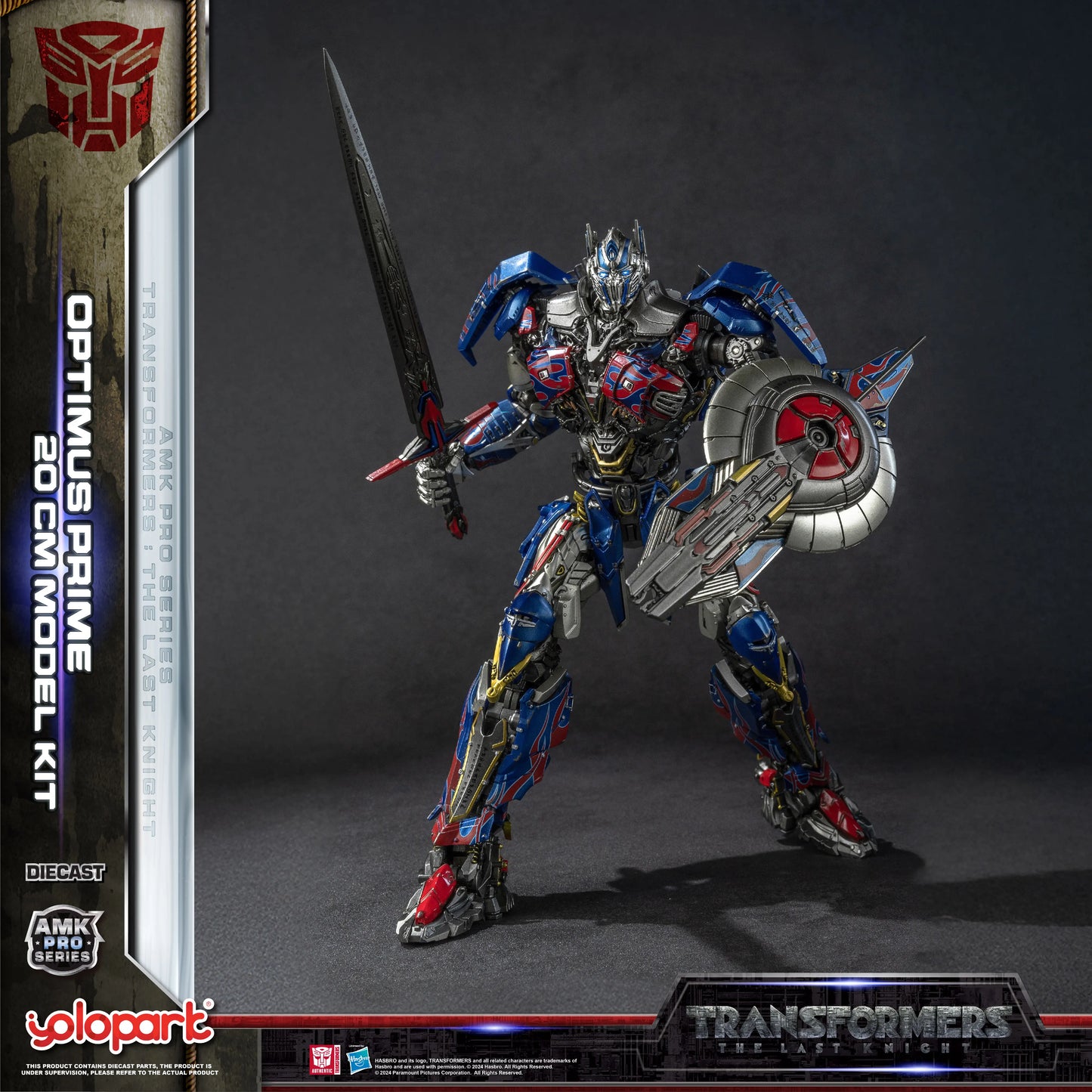 Maqueta Transformers Optimus Prime — Kit YOLOPARK The Last Knight Ensamblaje 20cm