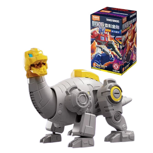 Figura Transformers Sludge — Modo Dinosaurio Gris Set Blokees Completo