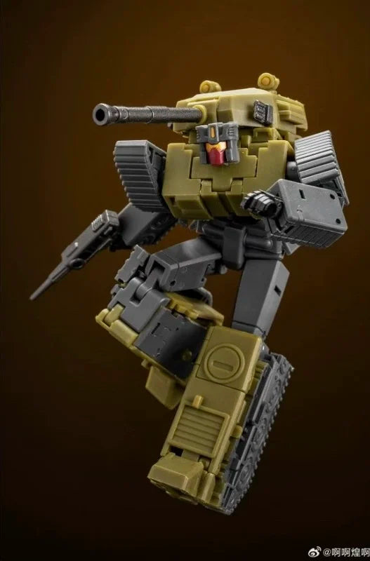 Figura Transformers Brawl MS-B51R — Tanque Artillero Pesado Caqui