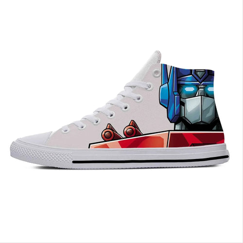 Zapatillas altas blancas Transformers - Face
