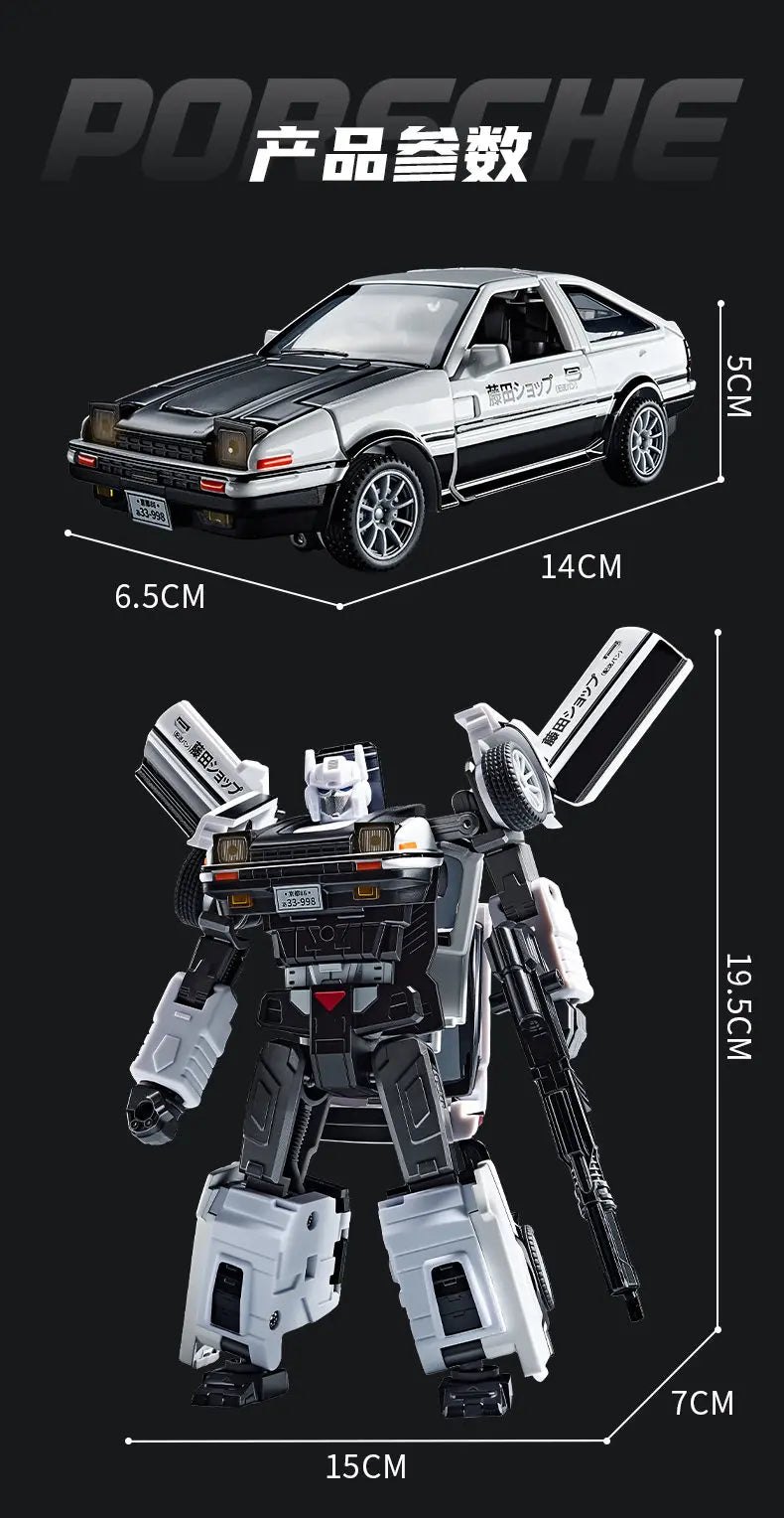 Figura Transformers AE86 Initial D — Robot Tofu Shop Edición Deformed