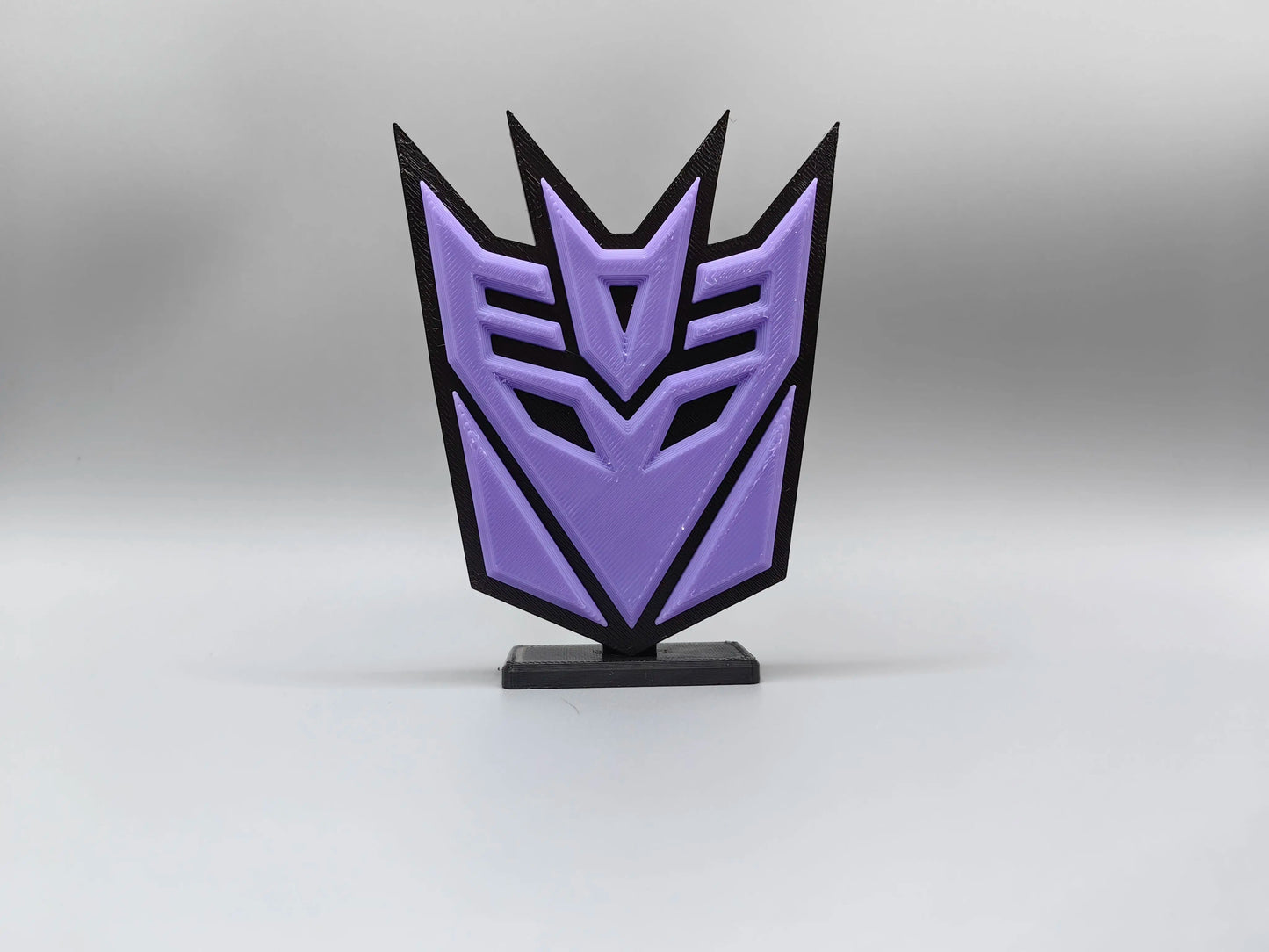 Placa Transformers Decepticon Morado — Decoración Oficina Silueta Emblema