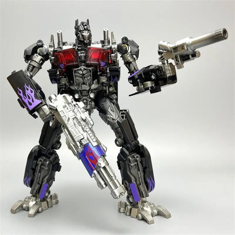 Figura Transformers Nemesis Prime Camión Negro — Llamas Moradas TW1022