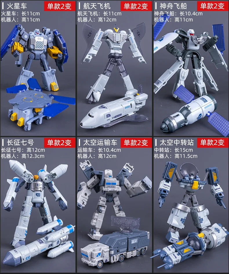 Estuche Transformers Aeroespacial — Robot Combinado Seis en Uno de Trece Piezas