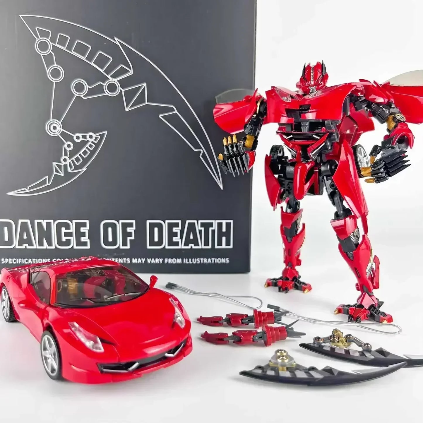 Figura Transformers Dino BS-01 Sobredimensionado — KO Rojo Deportivo Dark of the Moon