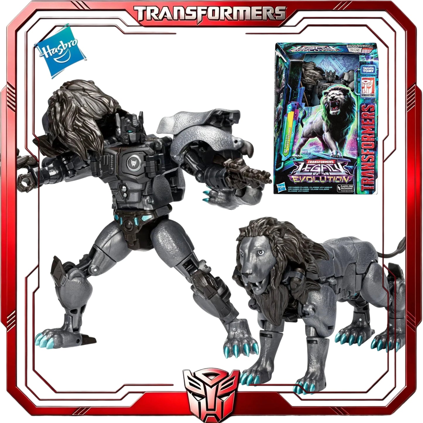 Figura Transformers Nemesis Leo Prime — Legacy Evolution Robot León Maximal Coleccionable