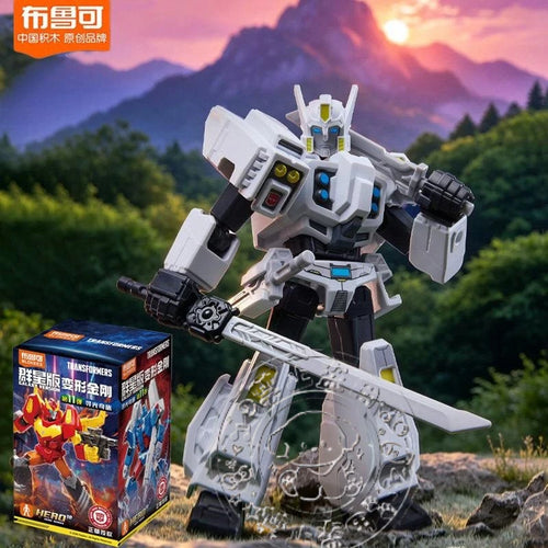 Figura Transformers Drift Blanco — Blokees Galaxy Guerrero Hoja Plateada