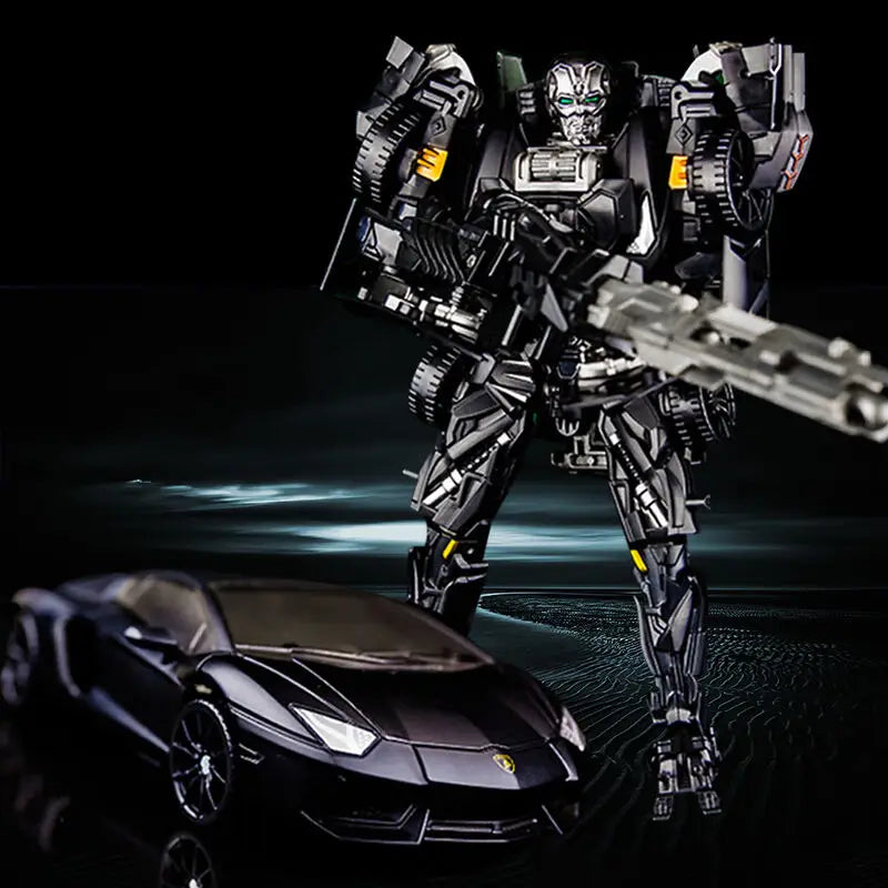 Figura Transformers Lockdown Aventador — Cazador Negro Silueta Lamborghini