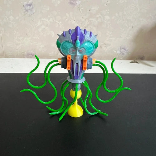 Busto Transformers Alien Tentacular Turquesa y Morado — Criatura Cósmica