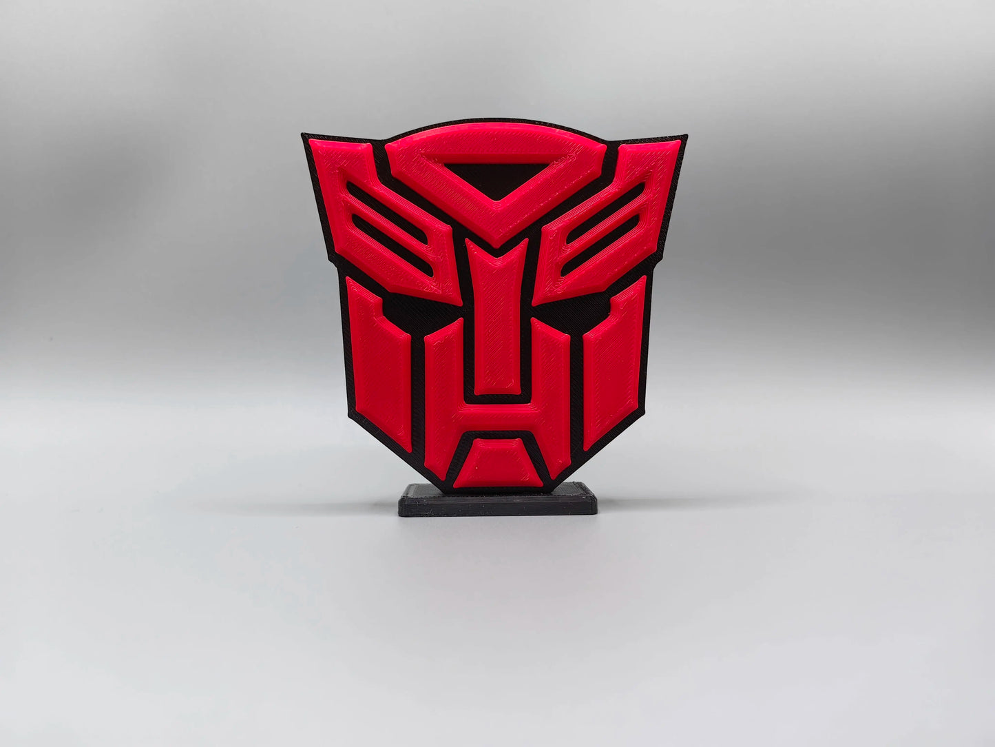 Placa Transformers Logo Autobot Rojo Intenso — Decoración de Oficina Escudo Macizo
