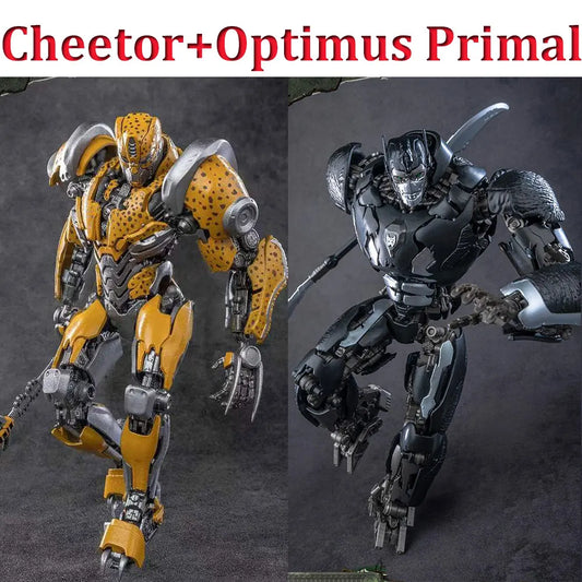 Dúo de figuras Transformers Cheetor y Optimus Primal — Paquete Beast Wars AMK