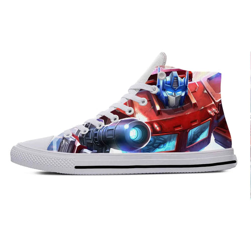 Zapatillas altas blancas Transformers - Laser