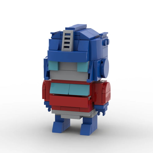 Figura Transformers Orion Pax Chibi — Ladrillo Rojo y Azul Busto Precursor